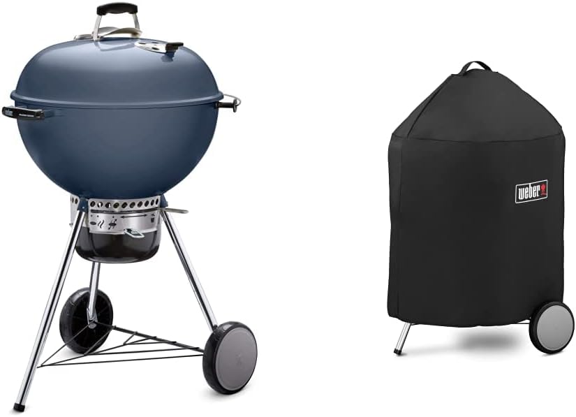 Weber Master-Touch 22" Charcoal Grill  Slate Blue  with Cover
