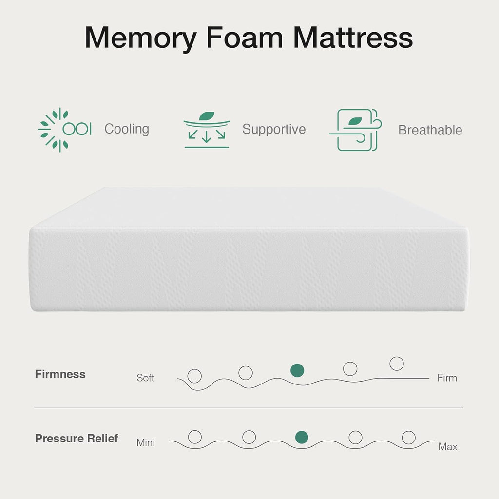 Novilla King Size Mattress, 12 inch King Mattress in a Box, Gel Memory Foam Mattresses for Cooling Night Sleep, Comfort Support and Pressure Relief, CertiPUR-US Certified