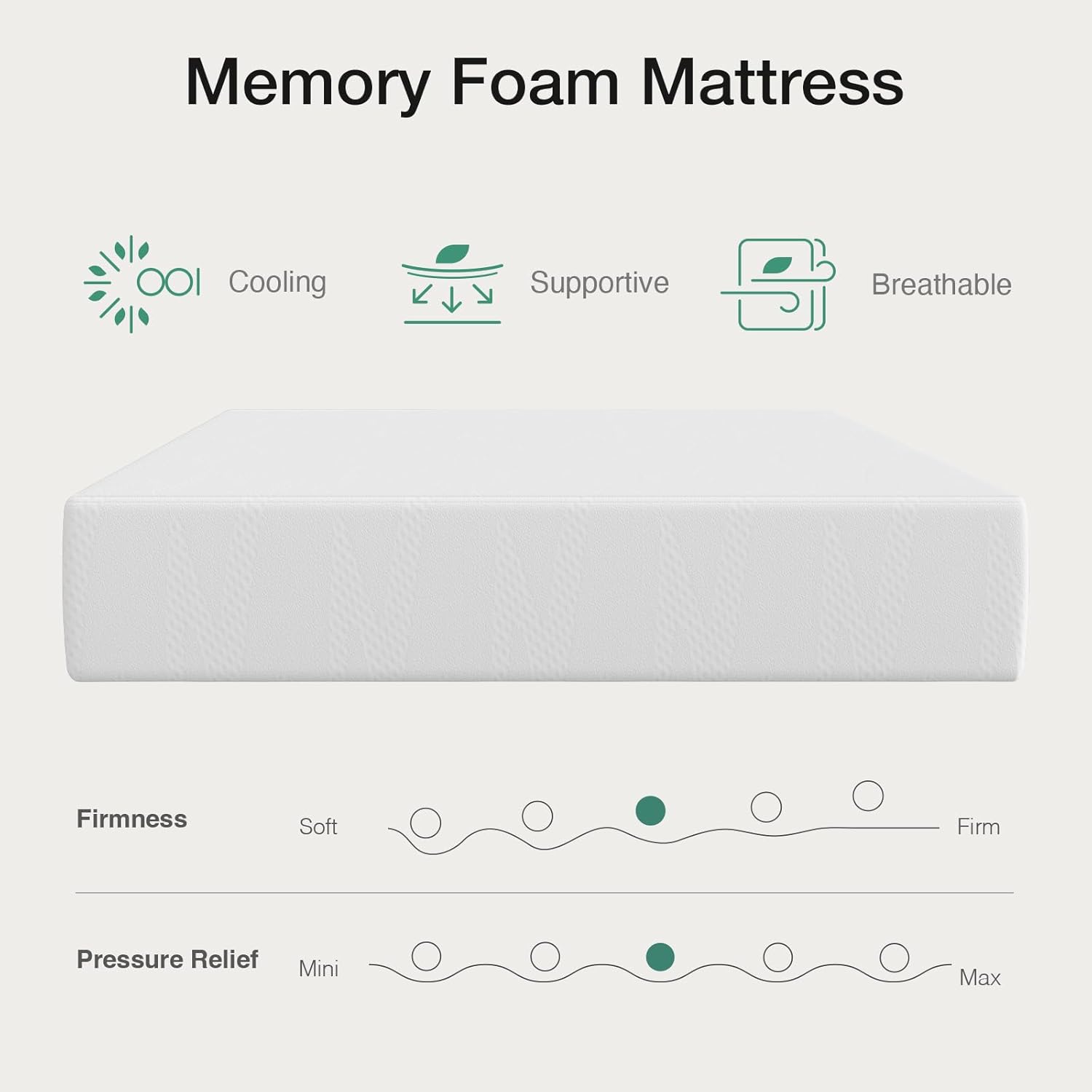 Novilla King Size Mattress, 12 inch King Mattress in a Box, Gel Memory Foam Mattresses for Cooling Night Sleep, Comfort Support and Pressure Relief, CertiPUR-US Certified