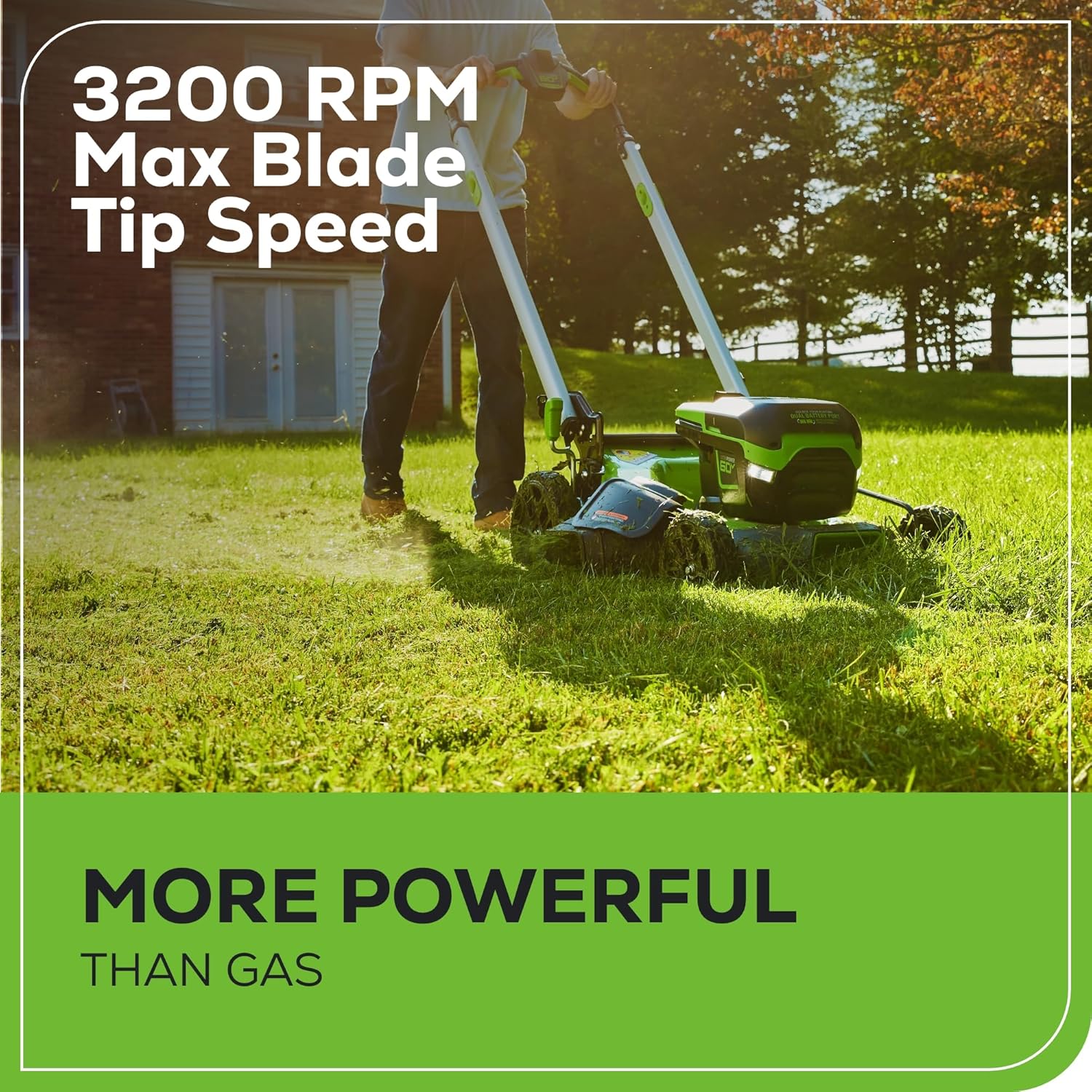 Greenworks 60V 21" Cordless Lawn Mower – 5.0Ah Battery & Rapid Chargerr(75+ Tool Compatibility  60Min Runtime)