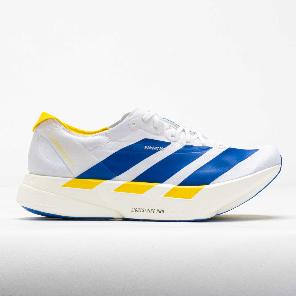 adidas Adizero Adios Pro 4 Men's White/Blue/Yellow