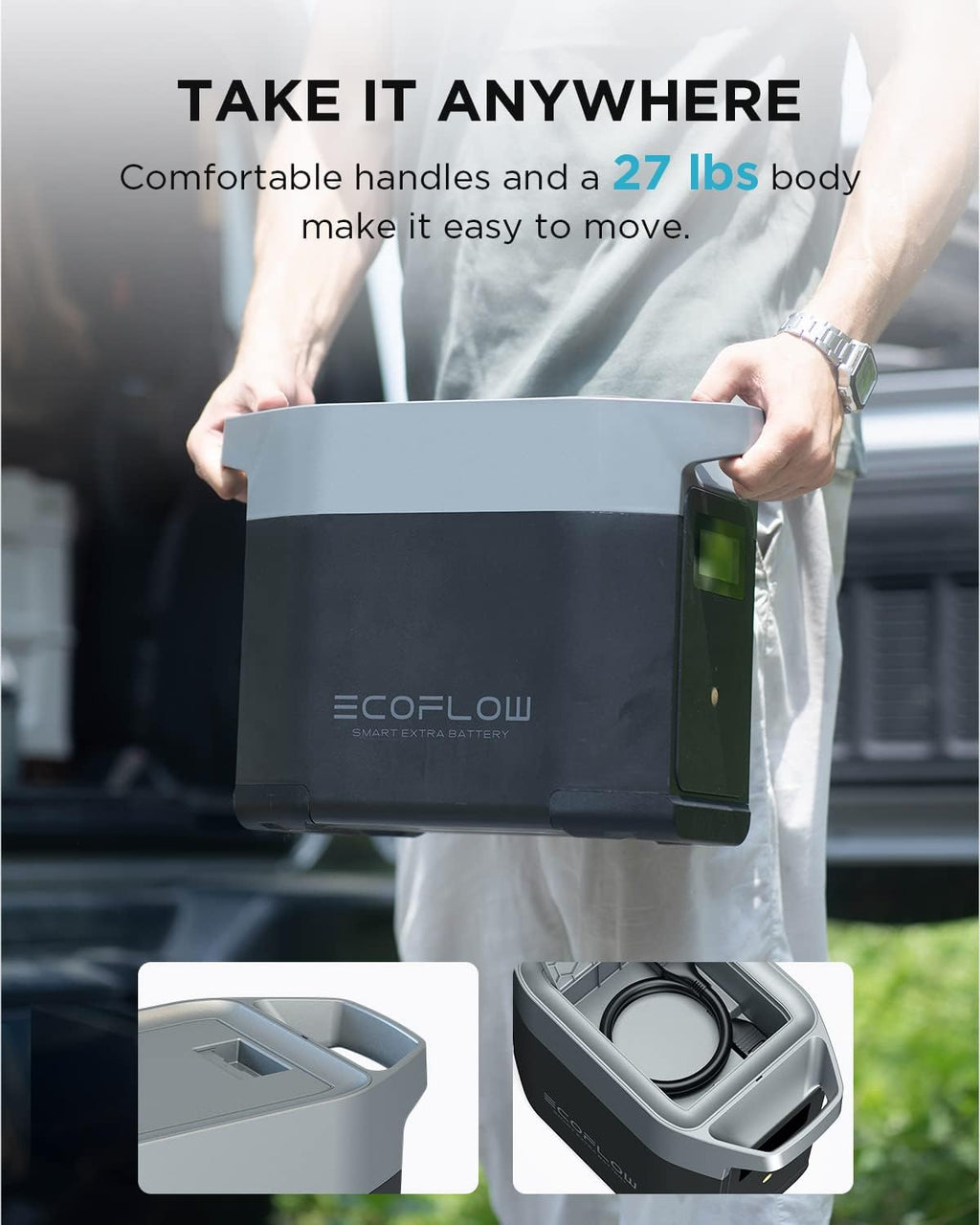 EF ECOFLOW DELTA 2 Smart Extra Battery  1024Wh LiFePO4 Expansion Battery for Power Station DELTA2