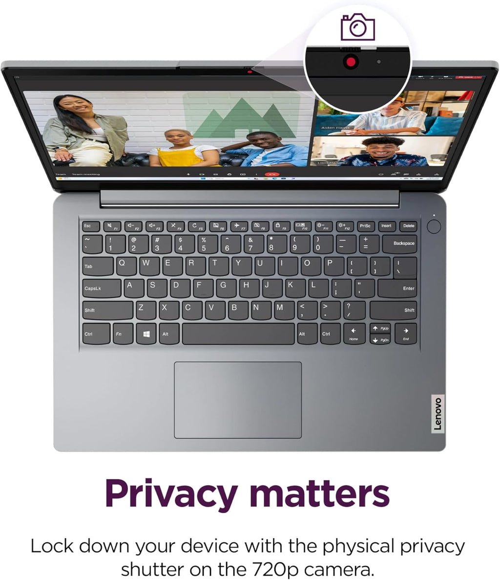 Lenovo IdeaPad Laptop Computer - 8GB RAM - 256GB SSD Storage - Intel Core - Microsoft Office for The Web | Rapid Charging  Webcam  Windows 11 no Mouse | Essential Laptop  Slim  Light