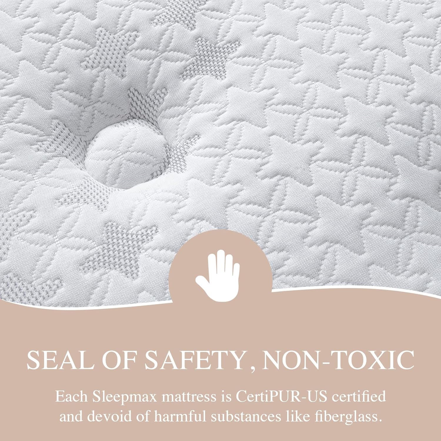 Sleepmax King Mattress 14 Inch - Hotel-Collection Hybrid Mattress Pain Relief - Extra Lumbar & Hip Support - Cooling Gel Bed in a Box Spine Alignment - CertiPUR-US, Fiberglass-Free, 365-Night Trial