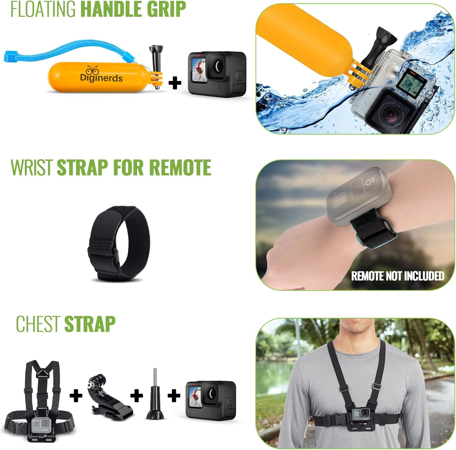 GoPro Hero (Go Pro Hero) Black Compact - Waterproof Action Camera with 4K Ultra HD Video  12MP Photos  Stabilization + 50-in-1 Accessory Kit + 64GB Card + More