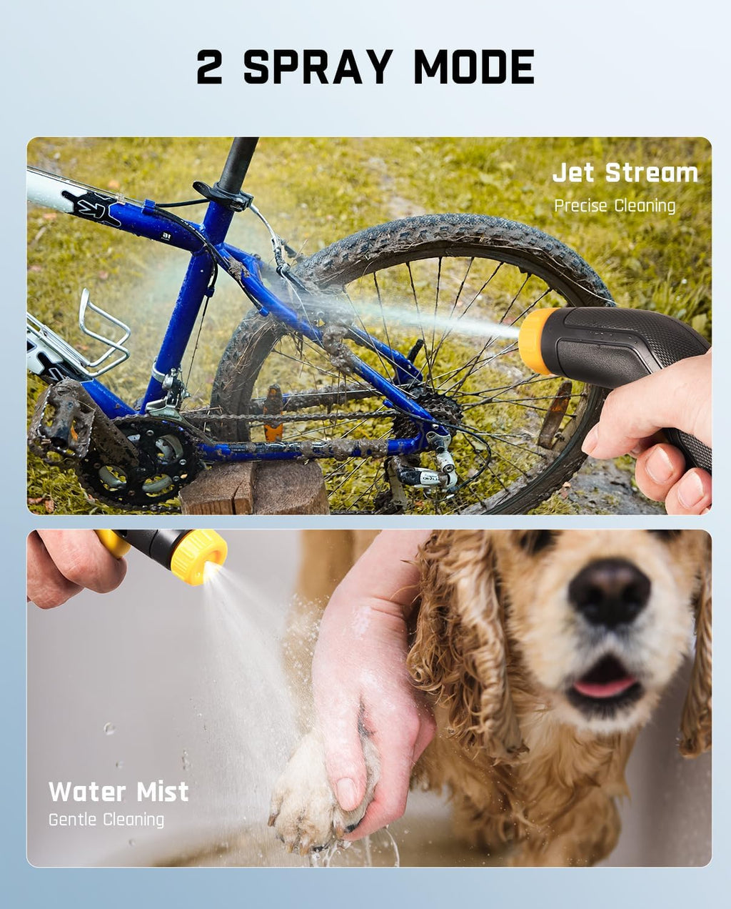 Fanttik NB8 Nano Portable Cordless Electric Sprayer w/2.1Gal Tank  Retractable Spray Head  2600mAh Lithium Battery  IPX5  72-98PSI  Portable Pressure Washer for Garden  Camping Shower and Pet Cleaning