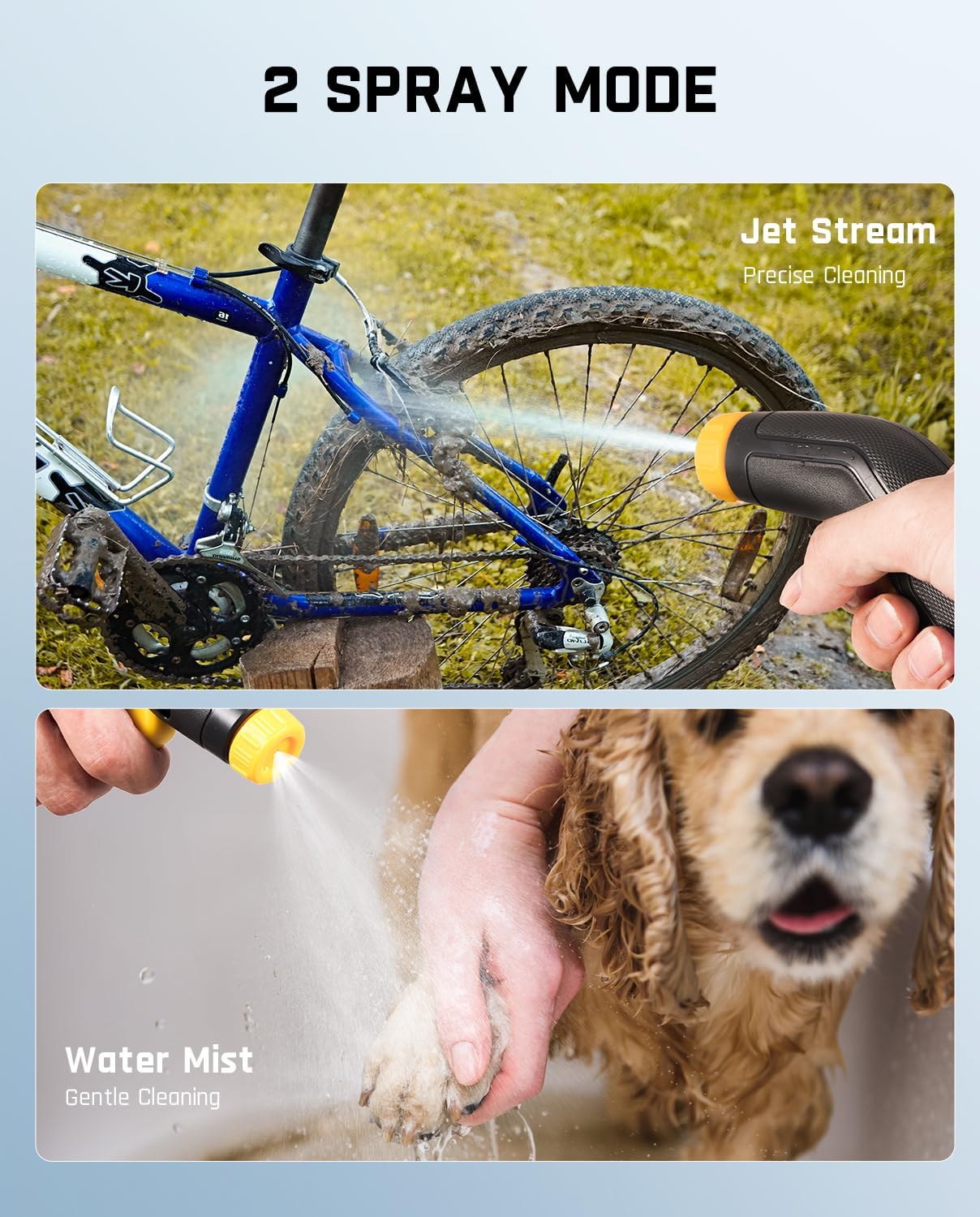 Fanttik NB8 Nano Portable Cordless Electric Sprayer w/2.1Gal Tank  Retractable Spray Head  2600mAh Lithium Battery  IPX5  72-98PSI  Portable Pressure Washer for Garden  Camping Shower and Pet Cleaning