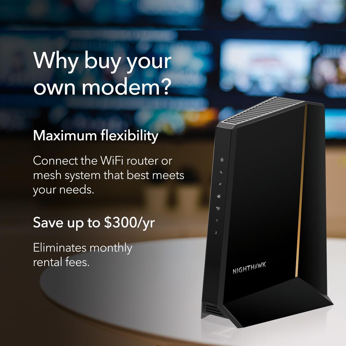 NETGEAR Nighthawk DOCSIS 3.1 Mid/high-Split Cable Modem (CM3000) – Approved for Today's Fastest Speeds - Works with All Providers Incl. Xfinity  Spectrum  Cox - for Plans up to 2.5Gbps