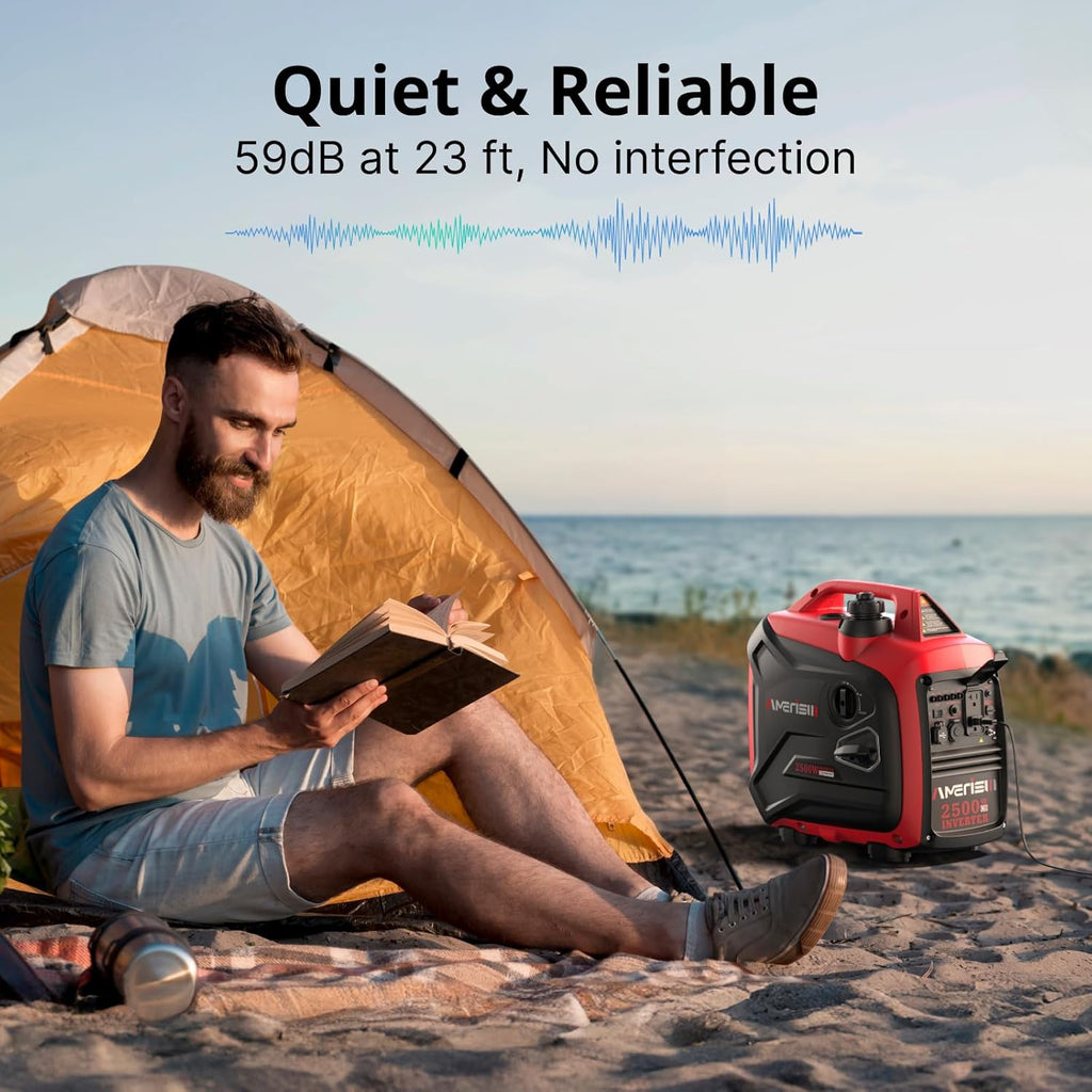 2500-Watt Gas Powered Portable Inverter Generator  CO Sensor  Super Quiet for Home Backup  Emergency  Camping  EPA Compliant