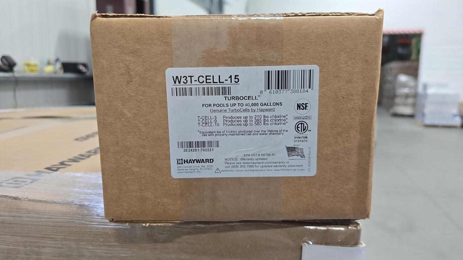 Hayward W3T-CELL-15 TurboCell Salt Chlorination Cell for In-Ground Swimming Pools up to 40 000 Gallons