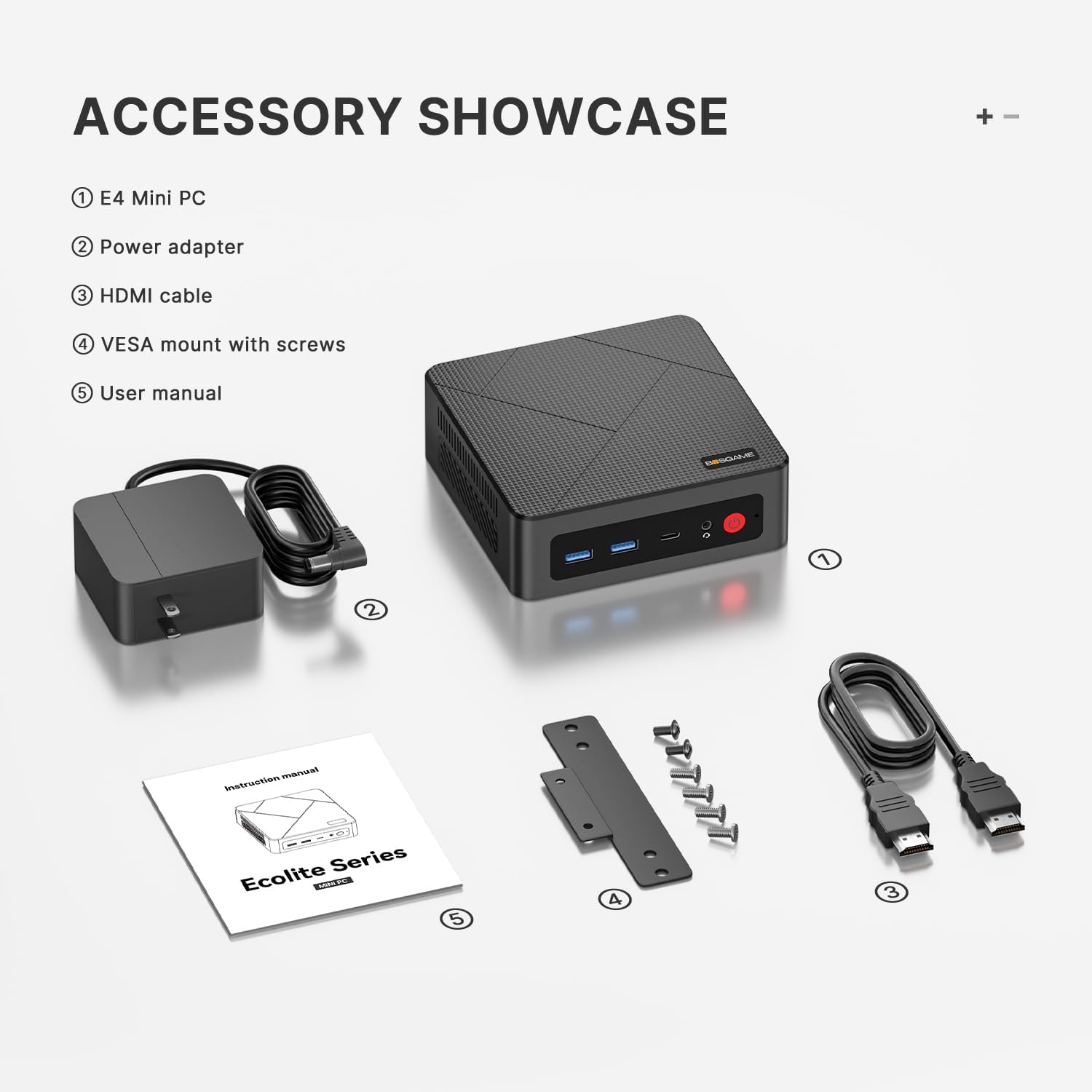 BOSGAME E4 Mini PC  Mini Computers with AMD Ryzen 5 3550H  16GB DDR4 512GB PCIe SSD  Dual RJ45  4K Triple Display  USB-C  USB 3.2  Wi-Fi 5/BT 5.0  Micro Desktop Computers for Office  Home & Streaming