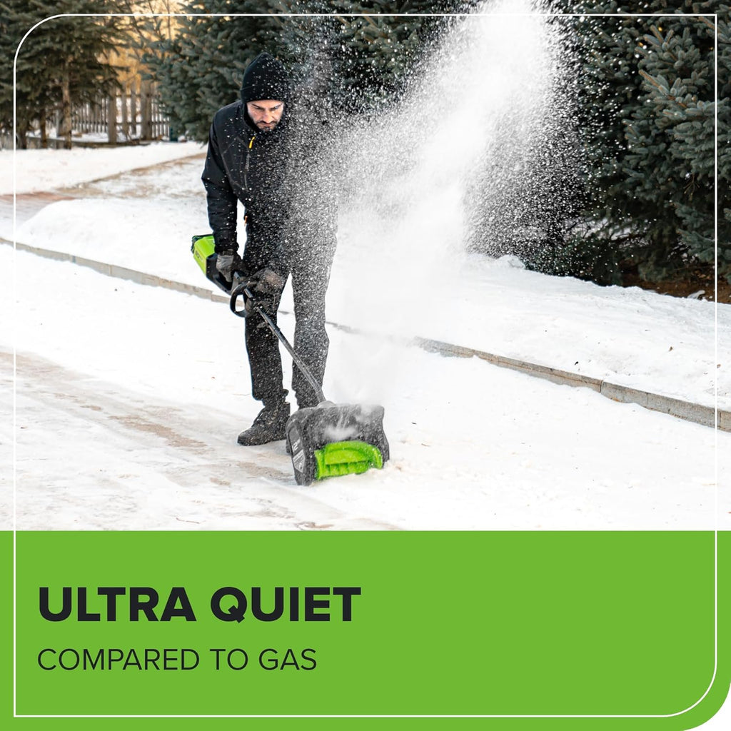 Greenworks 80V (75+ Compatible Tools) 12” Brushless Cordless Snow Shovel  2.0Ah Battery and Charger Included