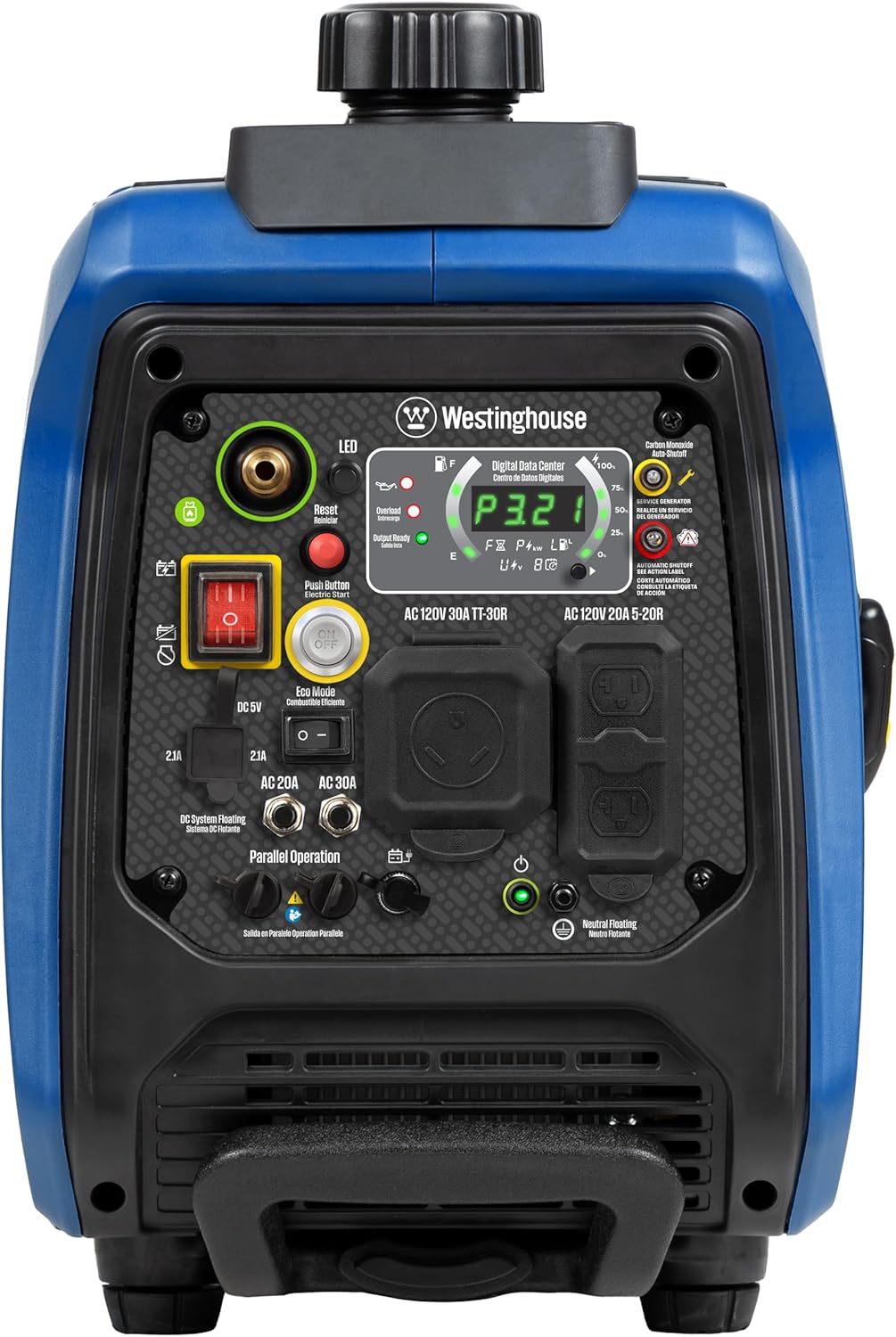 Westinghouse 4000 Peak Watt Super Quiet Dual Fuel Portable Inverter Generator  Remote Electric Start  Gas & Propane Powered  RV Ready  CO Sensor  Parallel Capable