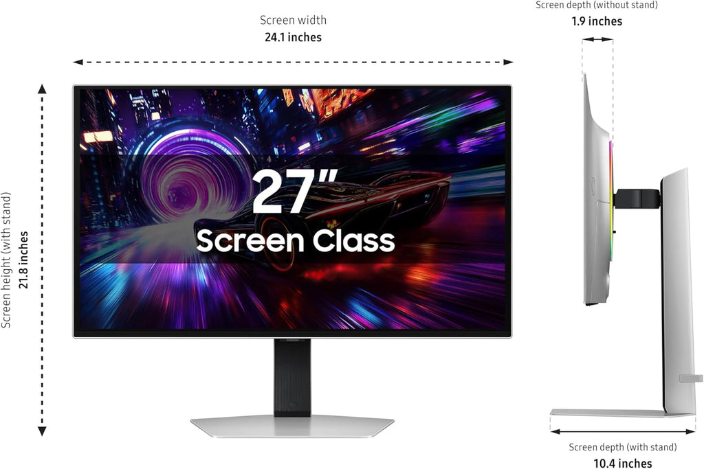 SAMSUNG 27-inch Odyssey QD-OLED G8 (G81SF)  4K  240Hz  Gaming Monitor  0.03ms Response Time  DisplayHDR True Black 400  AMD FreeSync™ Premium Pro  Ergonomic Stand  LS27FG810SNXZA  2025