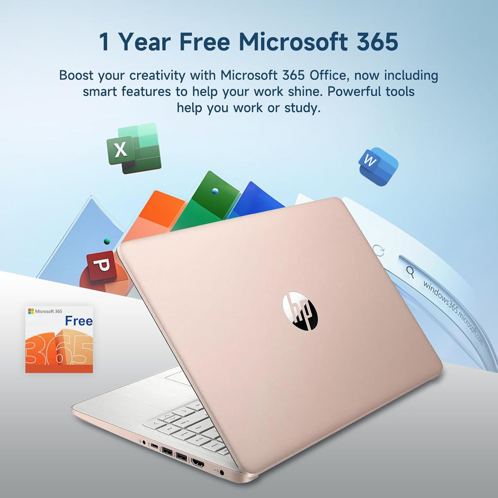 HP 14 inch Student Laptop Office 365  Quad-Core Processor(Beat i3-1115G4)  16GB RAM 256GB Storage (128GB UFS+128GB SD Card)  Laptop for College Students and Business Home with Wi-Fi 6 HD Webcam Win11