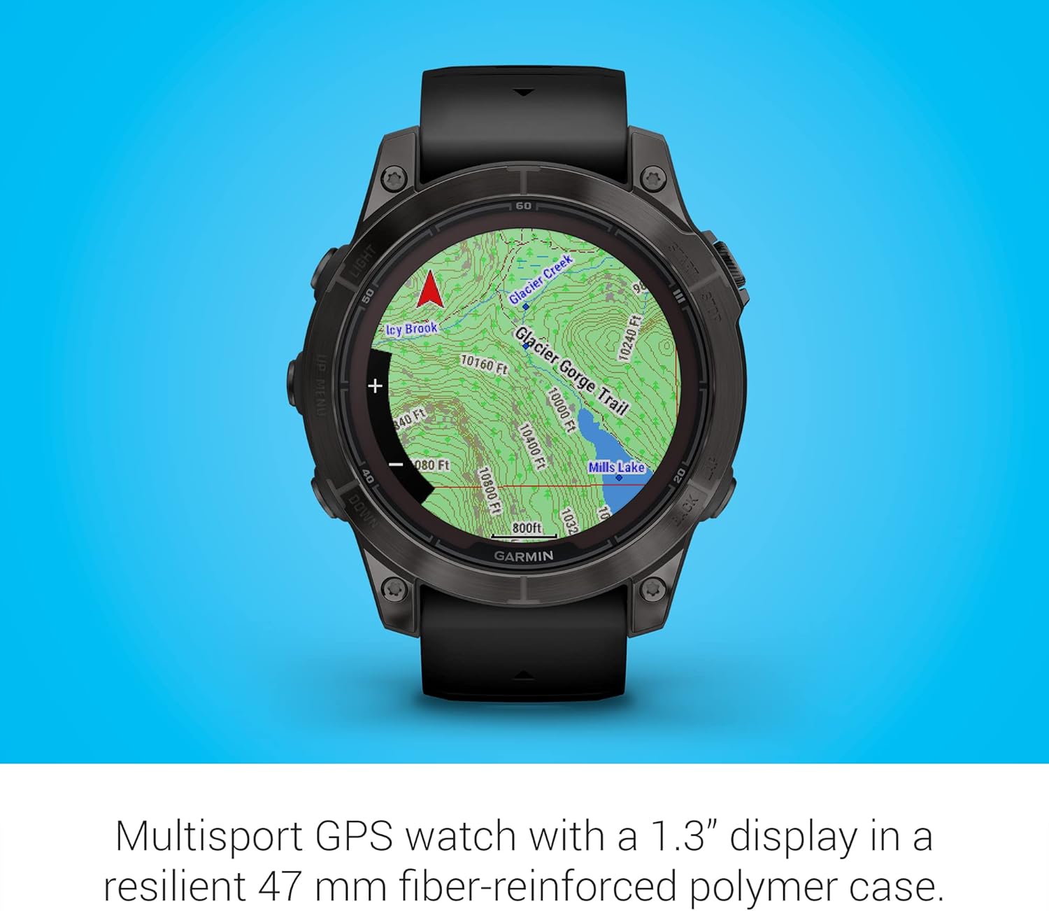 Garmin fēnix 7 Pro Sapphire Solar  Multisport GPS Smartwatch  Built-in Flashlight  Solar Charging Capability  Black  47 mm (Renewed)