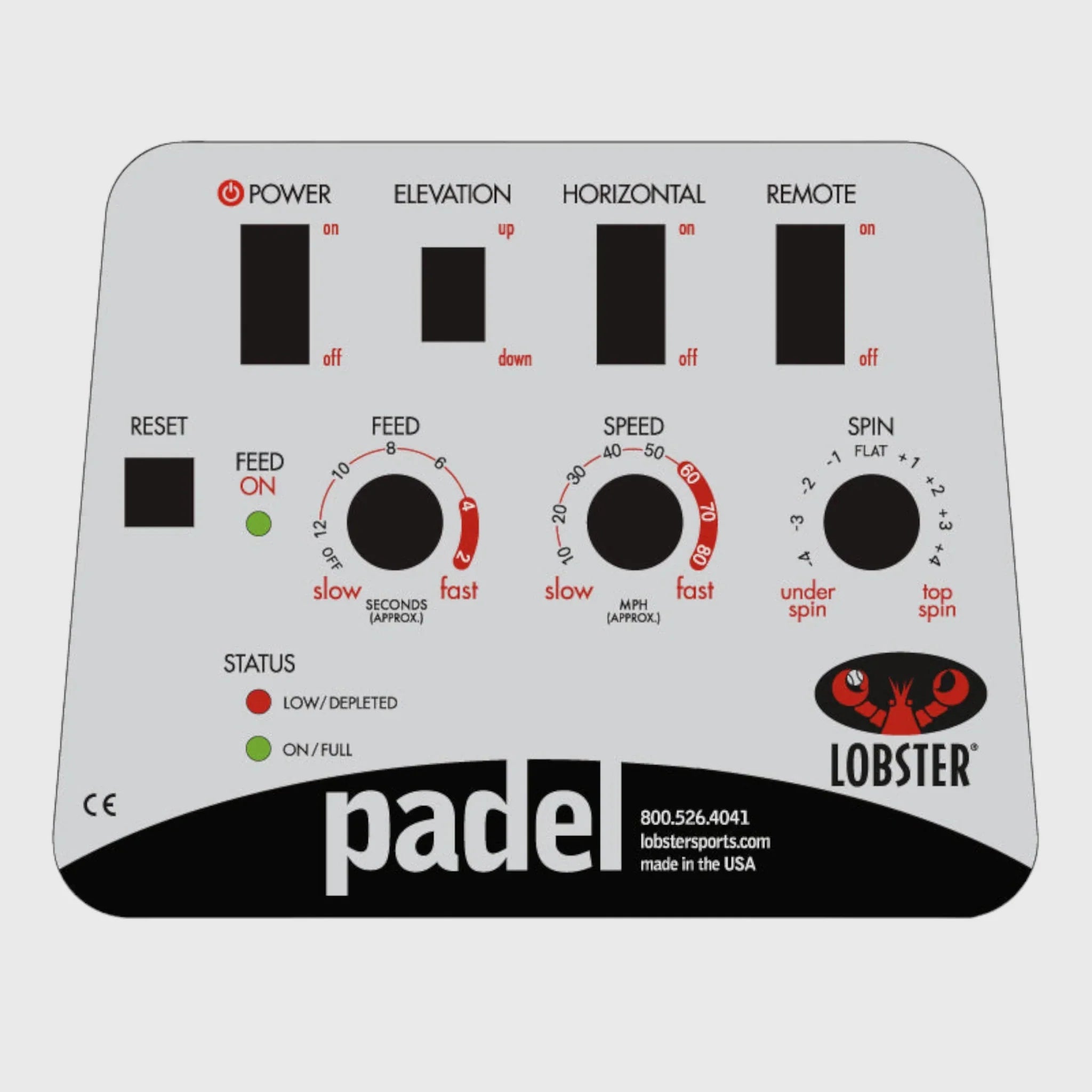 Lobster Padel Machine 2-Funtion Remote