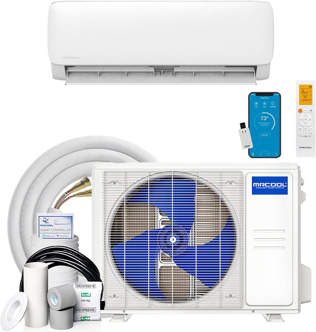 MRCOOL 12000 BTU 115V Ductless Inverter Mini Split Air Conditioner & Heat Pump System, Easy Pro Series - Wall-Mounted AC Unit w/Heating and Cooling for Home, Office & Commercial Space