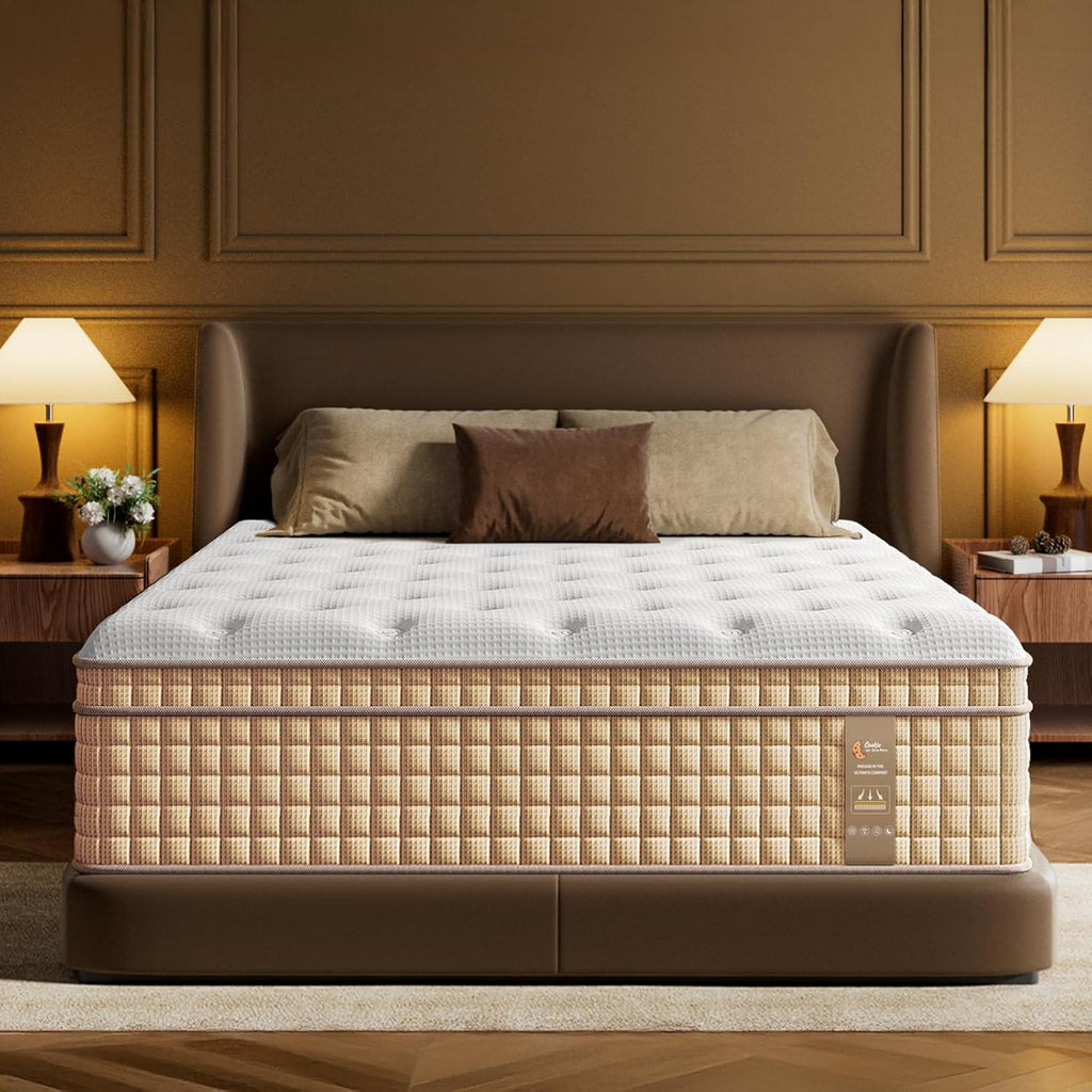 BedStory Firm King Mattress, 14 Inch Hybrid King Size Mattresses- Extra Lumbar & Spinal Alignment, Cooling Gel Bed in a Box-CertiPUR-US Certified, 365-Night Trial & Fiberglass-Free,Hotel Collection