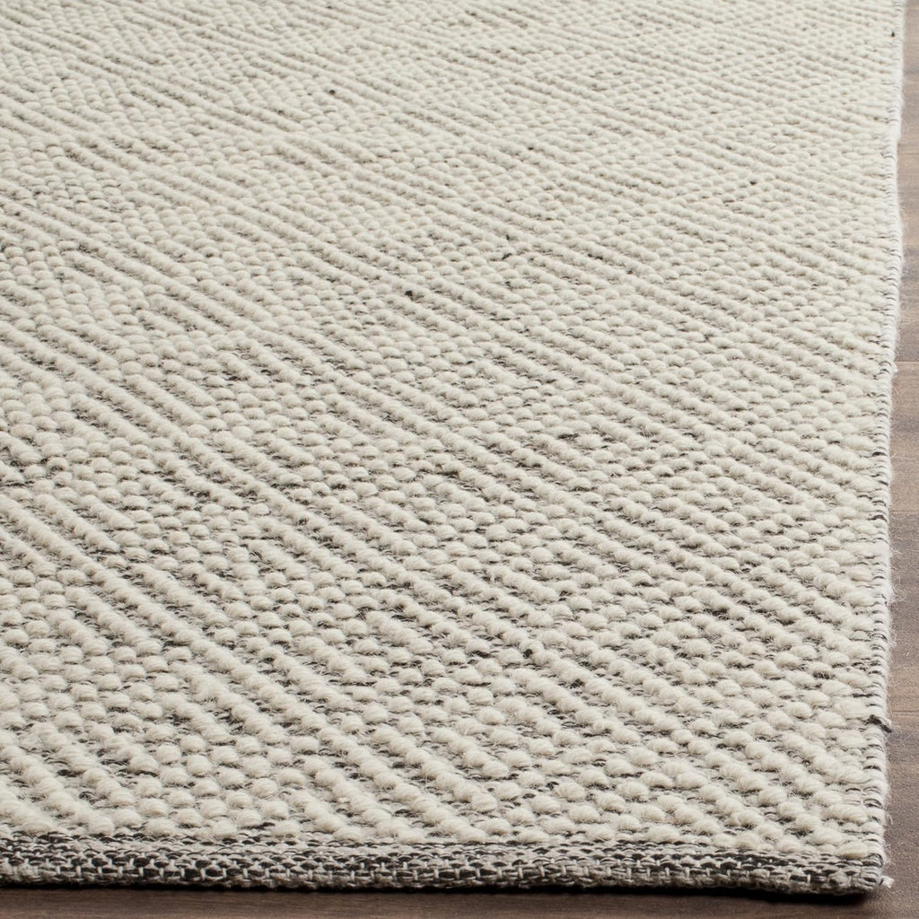 SAFAVIEH Natura Collection Area Rug - 9' x 12', Ivory & Light Grey, Handmade Wool, Ideal for High Traffic Areas in Living Room, Bedroom (NAT503A)
