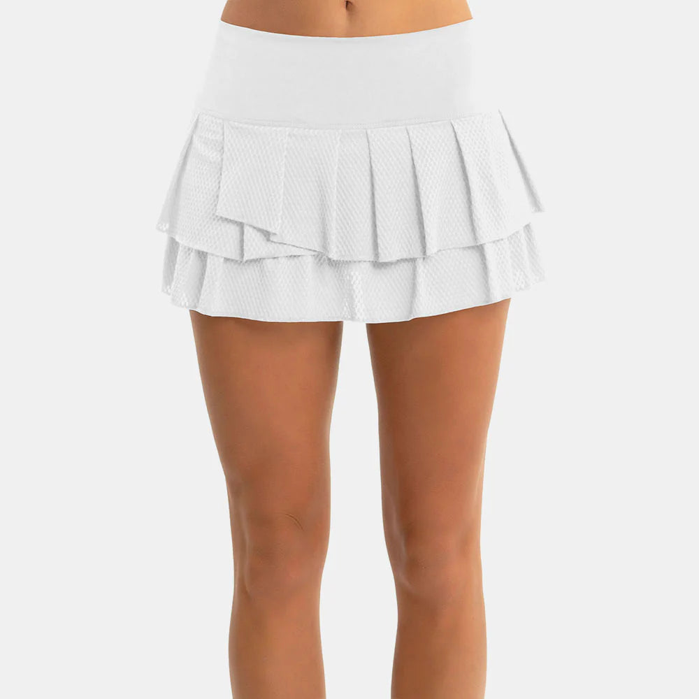 Lucky in Love Wavy Pleat Tier Skirt Women's