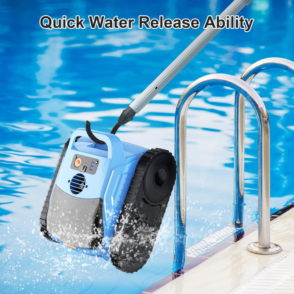 (2026 Upgrade) Pool Vacuum for Inground Pools  Robotic Pool Cleaner  Wall Climbing Pool Cleaner  Cleans Pool Floors  Drain & Walls & Waterline  Cleaning Up to 2100 Sq.ft  180 Min