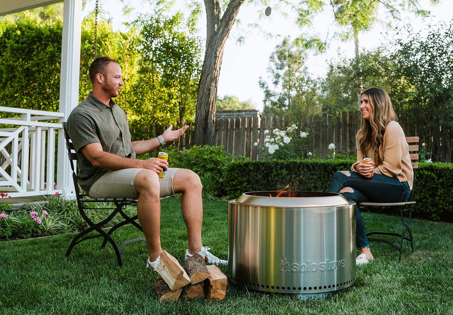Solo Stove Yukon 27 Inch Smokeless Fire Pit with Removable Ash Pan - Wood Burning Portable Stainless Steel Outdoor Fireplace  Stainless Steel  Ideal for 6 or More People  38 lbs