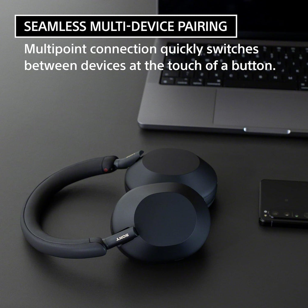 Sony WH-1000XM5 Premium Noise Canceling Headphones (Silver) with Free WF-C700N Truly Wireless Noise Canceling Earbuds (Black)
