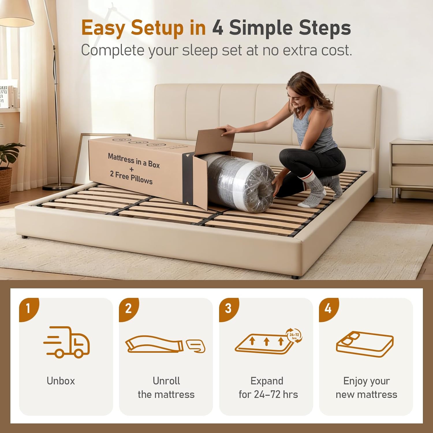 Extra Firm RV Mattress 10-Inch: Extra & Medium Firm Dual Firmness Flippable, Double Sides Sleep Memory Foam Mattress for Back Pain, Removable Ice Silk Cover, CertiPUR-US Certified, Short Queen 75x60