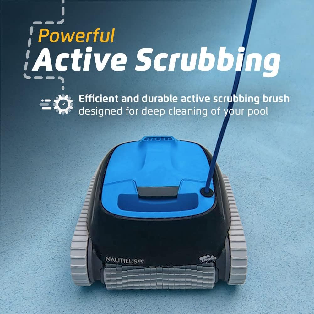 Dolphin Nautilus CC Automatic Robotic Pool Vacuum Cleaner Includes Caddy and Classic Cover for Storage and Protection  Ideal for In-Ground Pools up to 33 FT in Length