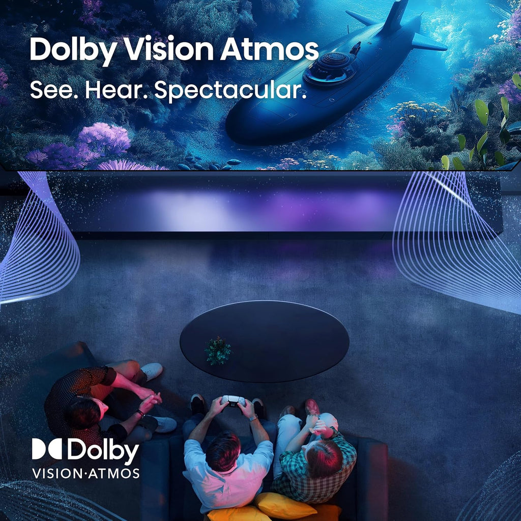 Hisense 43" E6 Cinema Series Hi-QLED 4K UHD Smart Fire TV (43E6QF  2025 Model) - AI Light Sensor  Dolby Vision · Atmos  Voice Remote with Alexa  Motion Rate 120  HDR 10+ Adaptive  Game Mode Plus