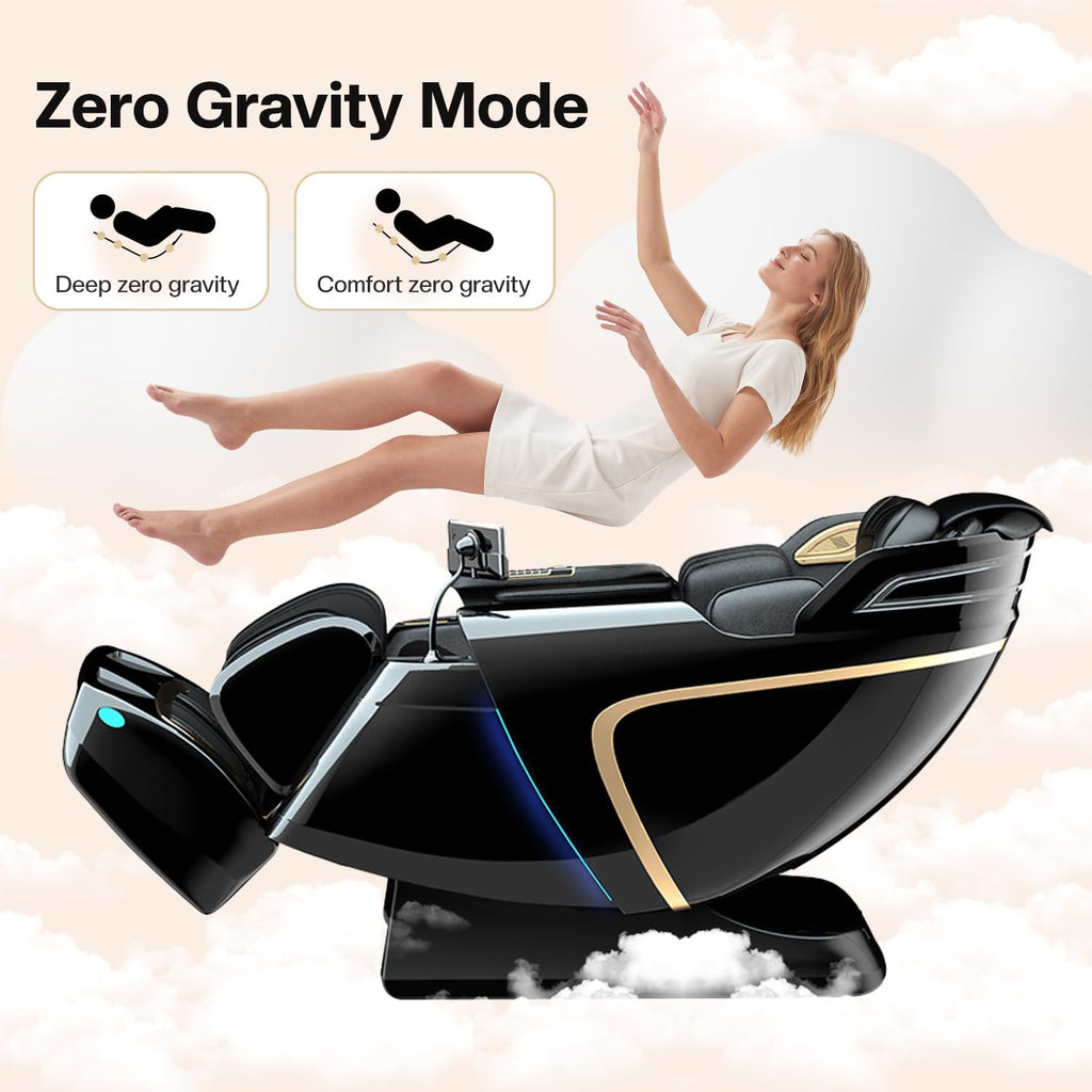 4D Zero Gravity Massage Chair,52" SL-Track Sliding Massages,AI Voice Control System,LCD Touch Screen,52 Airbags Soft Massage,Body Scan and Calfrest Extension Massage Chairs Full Body, Wireless Charger