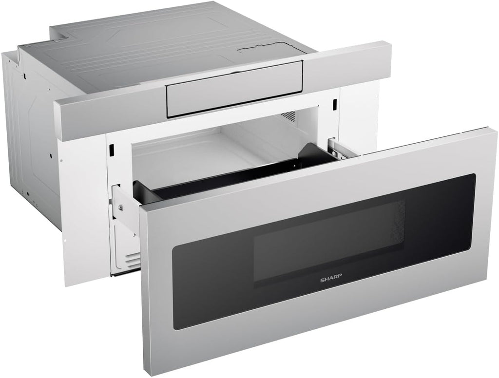 SHARP SMD3070ASY Microwave Drawer Oven, 30-inch, 1.2 Cubic Feet, 950 Watt, Concealed Angled Touch Control Panel with Digital LCD Display, Stainless Steel