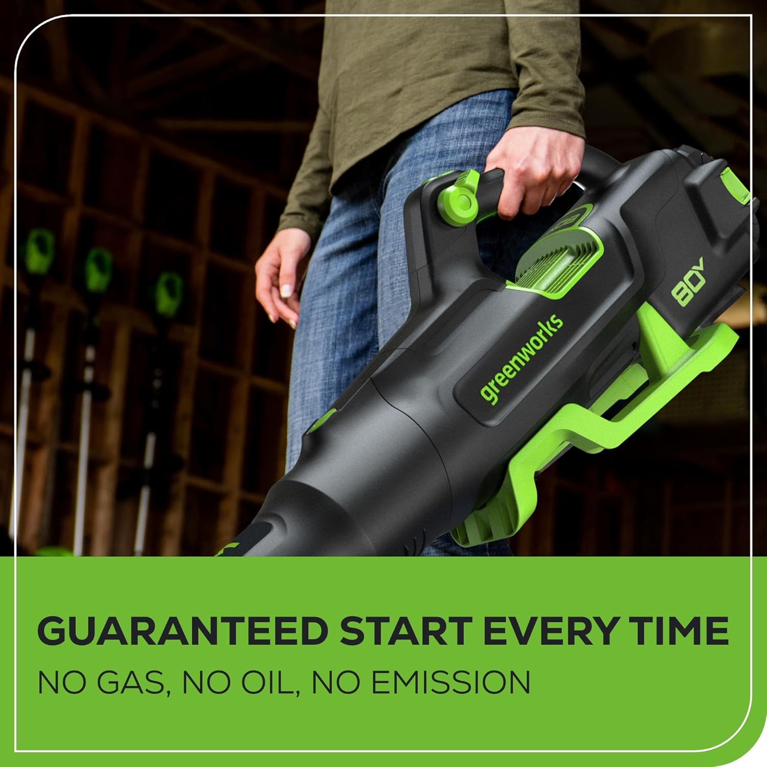 Greenworks 80V (700 CFM / 170 MPH) Brushless Cordless Leaf Blower  Commercial-Grade Power  40-Min Rapid Charger for Wet Leaves  Heavy Debris  Gravel and Driveway Snow  Includes 2.5Ah Battery & Charger
