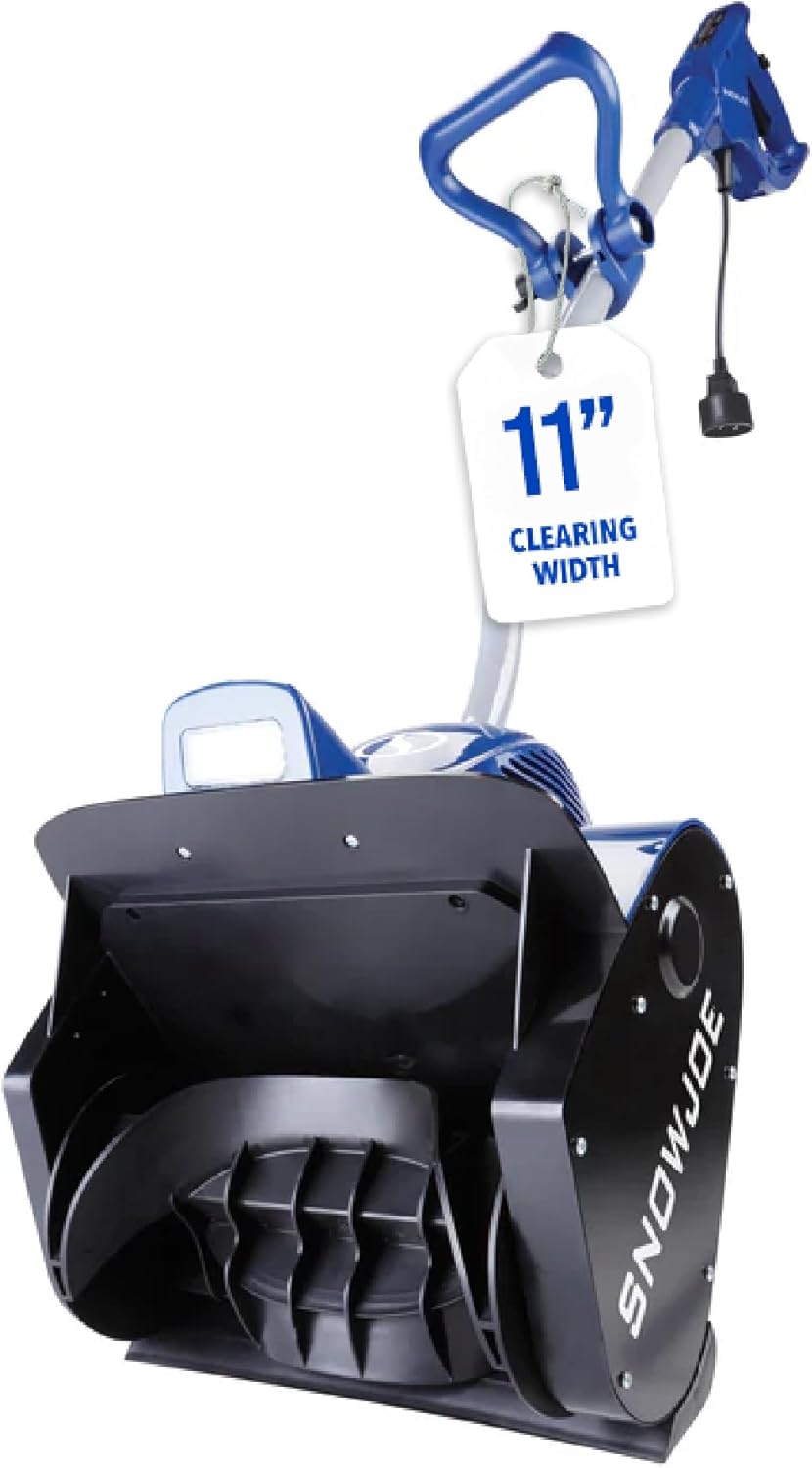 Snow Joe Corded Electric Snow Shovel  10 Amp Powered Snow Thrower with Headlight and 11" Clearing Path for Decks  Steps  Patios and Sidewalks  324E