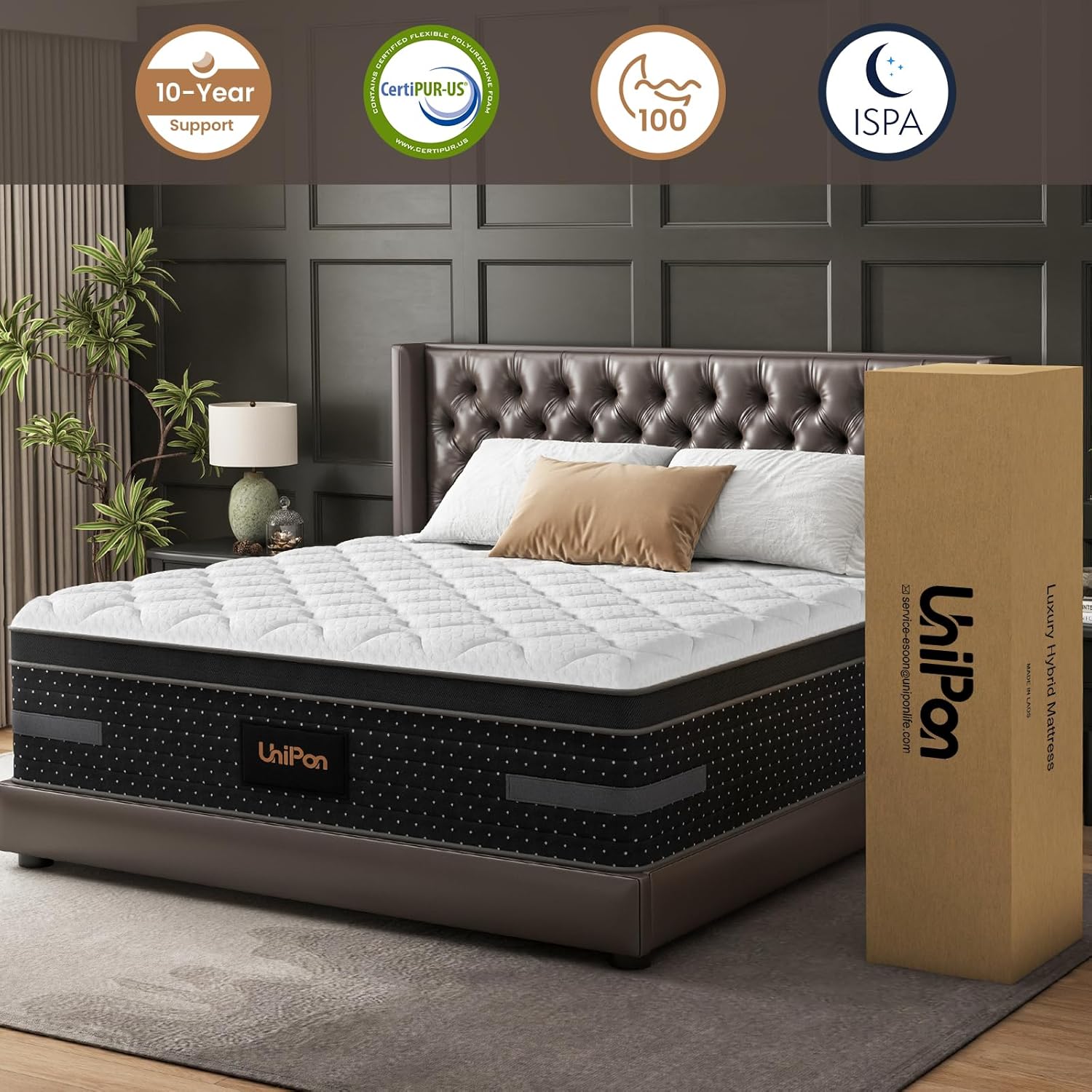14 Inch Extra Firm King Mattress, Hybrid Mattresses Hotel Collection with Extra Back & Hip Support, Deep Sleep & Zoned Support, Fiberglass-Free and CertiPUR-US Certified, 365-Night Trial