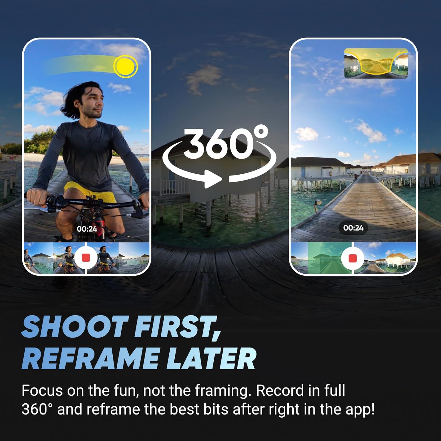 Insta360 X4 Bike Bundle - 8K Waterproof 360 Action Camera  4K Wide-Angle Video  Invisible Selfie Stick Effect  Removable Lens Guards  135 Min Battery Life  AI Editing  Stabilization  for Sports