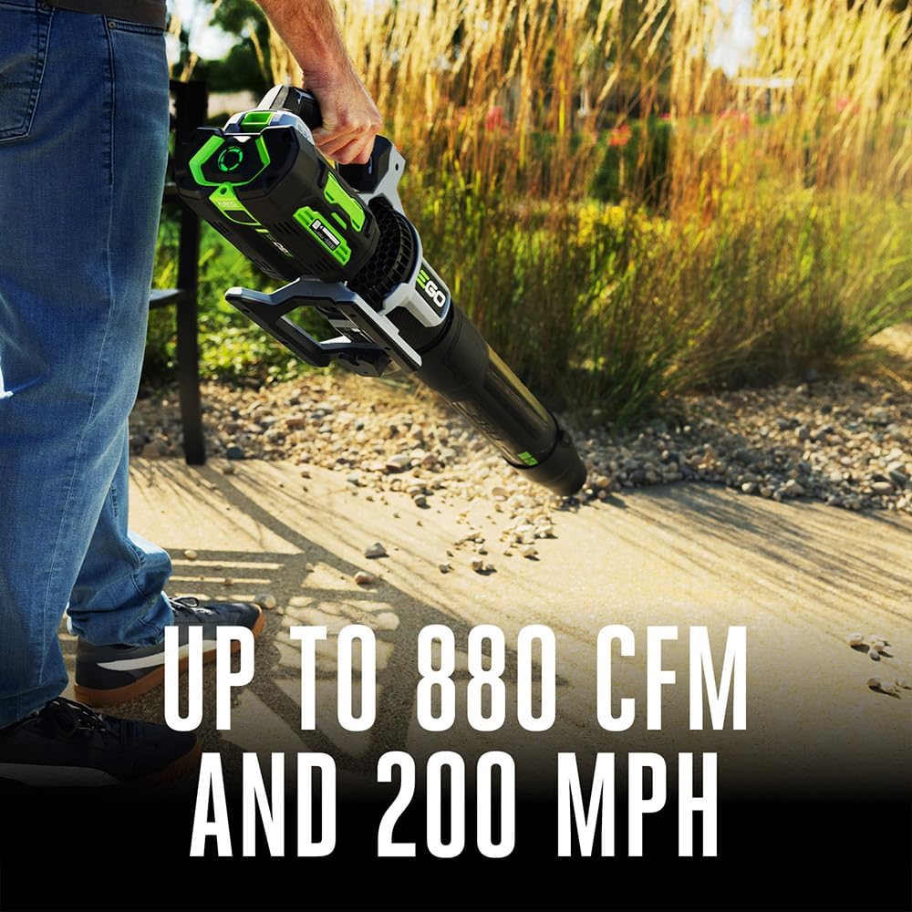 EGO Power+ Leaf Blower  Cordless Electric 880 CFM  Includes (2) 56V 4.0Ah Batteries and Charger - LB8803-2