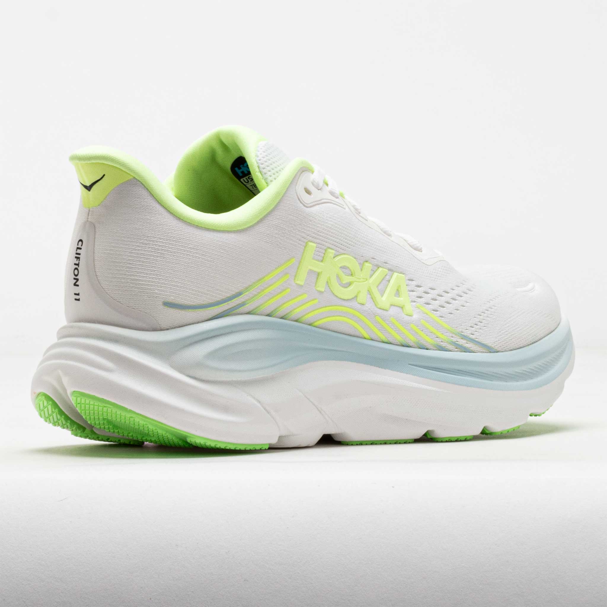 HOKA Clifton 11 Women's Frost/Neon Yuzu
