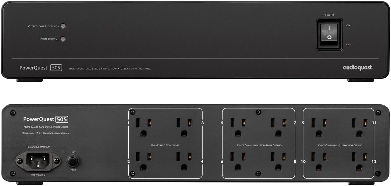 Samsung QN65S85FAFXZA 65 Inch OLED HDR 4K Smart TV with an AudioQuest PQ505NA PowerQuest 505 12 Outlet Surge Protector (2025)