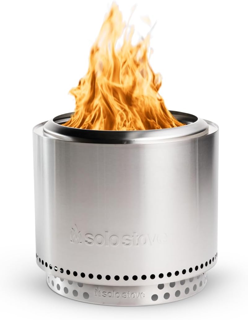 Solo Stove Bonfire with Stand | 19.5" Smokeless Fire Pit  Removable Ash Pan | Portable Stainless Steel Wood Burning Outdoor Fireplace  Ideal for 4–6 People  21.75 lbs