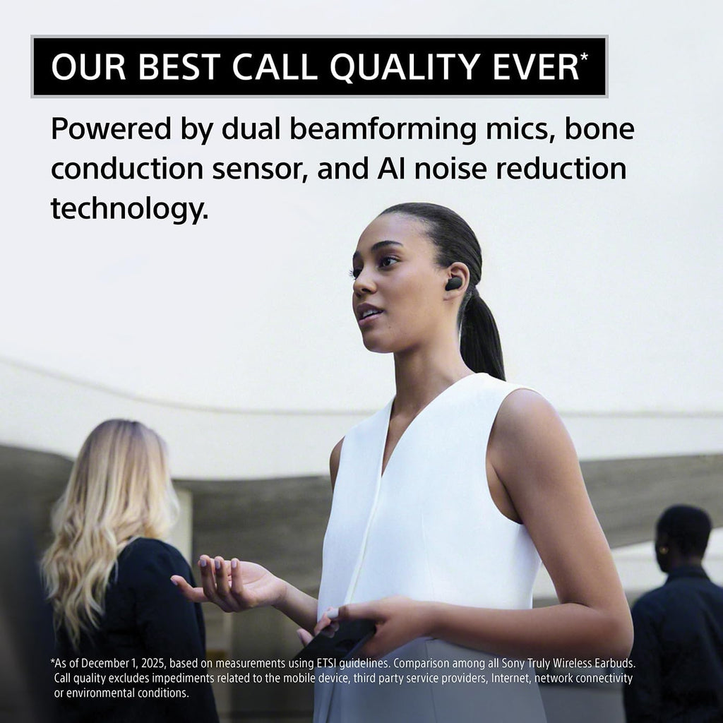 Sony WF-1000XM6 The Best Truly Wireless Noise Cancelling Earbuds (2026 Model)  Bluetooth in-Ear Headphones  with Studio-Quality Sound  Up to 24 Hours of Battery Life  Black