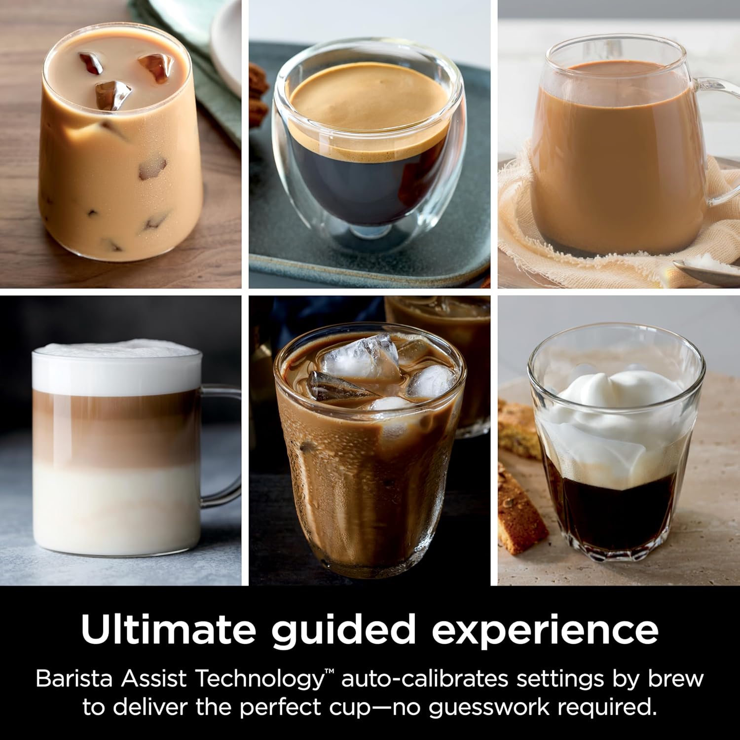 Ninja Luxe Café Pro Series, Espresso Machine, Drip Coffee, Cold Brew, Hot Water, Integrated Tamper, Built-in Grinder, Hands-Free Frother for Cappuccinos, Lattes, Americanos, Dairy or Non-Dairy, ES701 (Renewed)