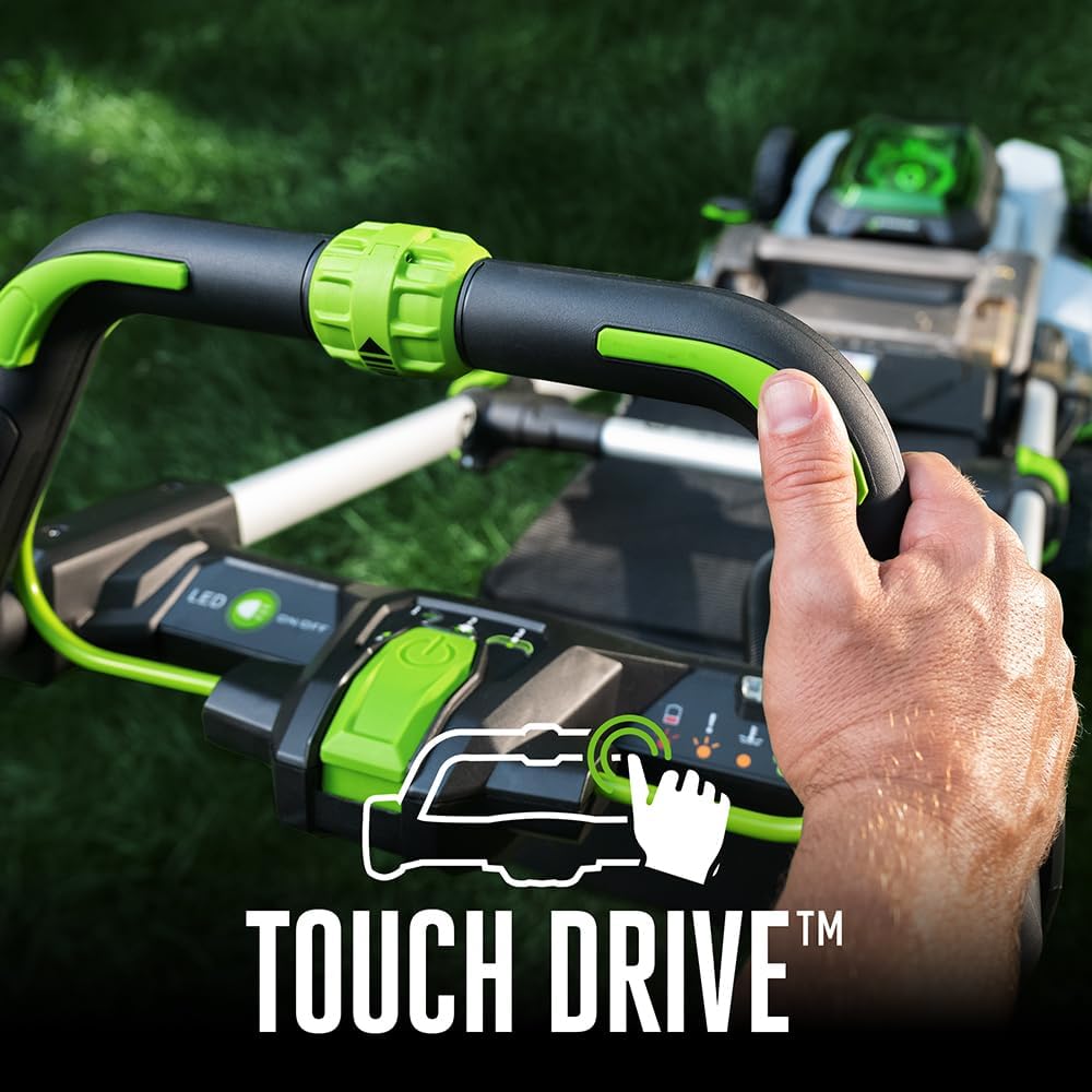 EGO POWER+ Electric Lawn Mower  Self-Propelled Cordless with Touch Drive  Includes 56V 6.0Ah Battery  4.0Ah Battery and Rapid Charger - LM2123SP-2