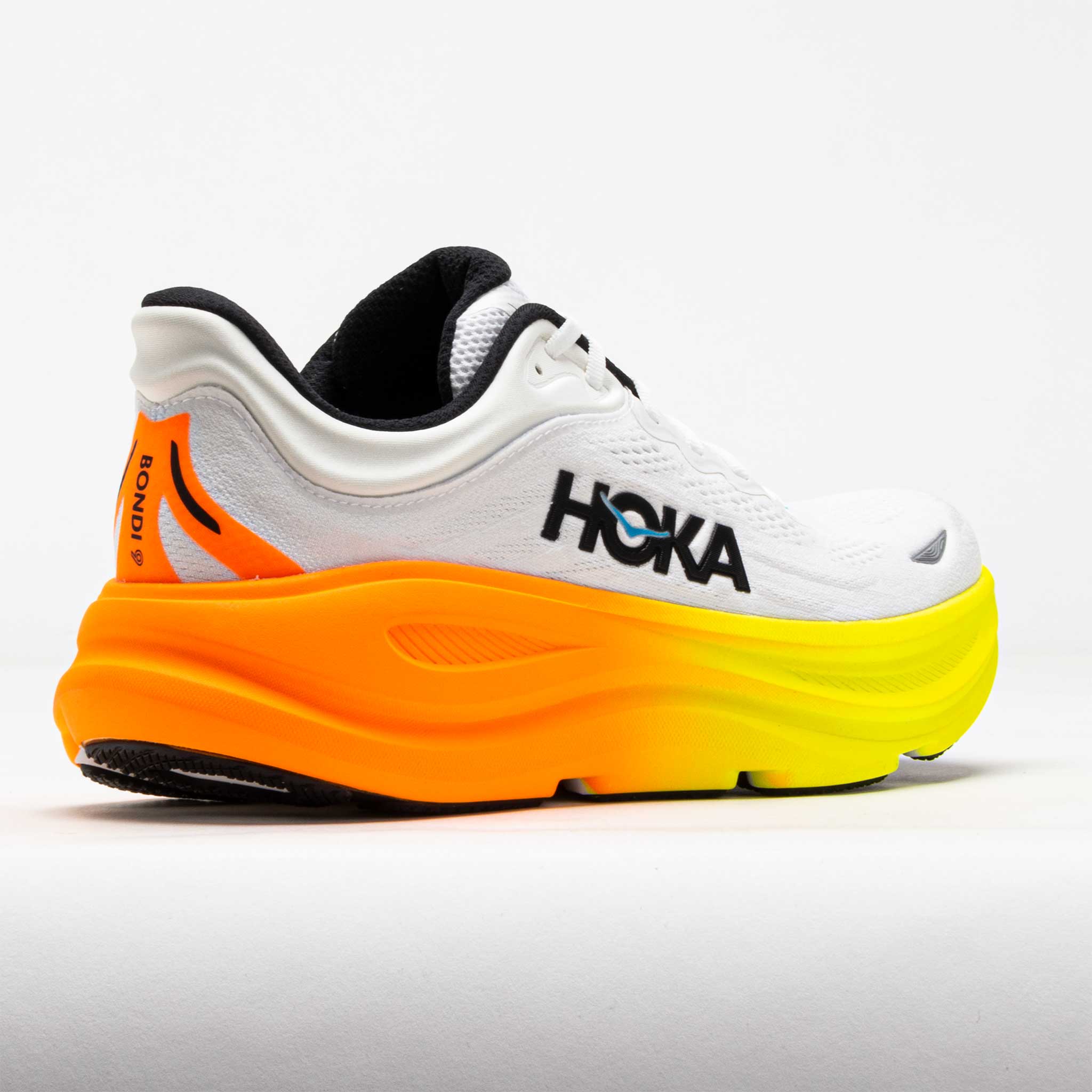 HOKA Bondi 9 Men's White/Neon Tangerine