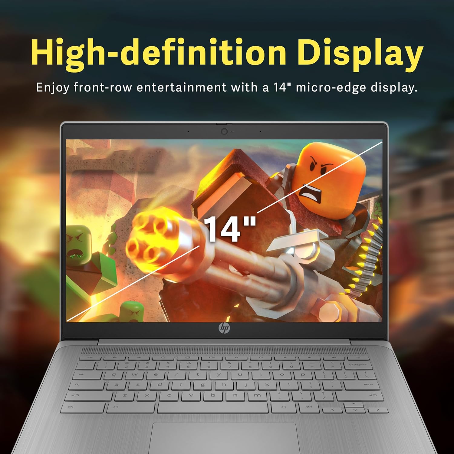 HP Chromebook 14" HD Laptop for Business & Students  Intel Celeron N4120  4GB LPDDR4  224GB Storage(64GB eMMC+160GB Docking Station)  UHD Graphics  Webcam  Long Battery Life  Chrome OS  Modern Gray