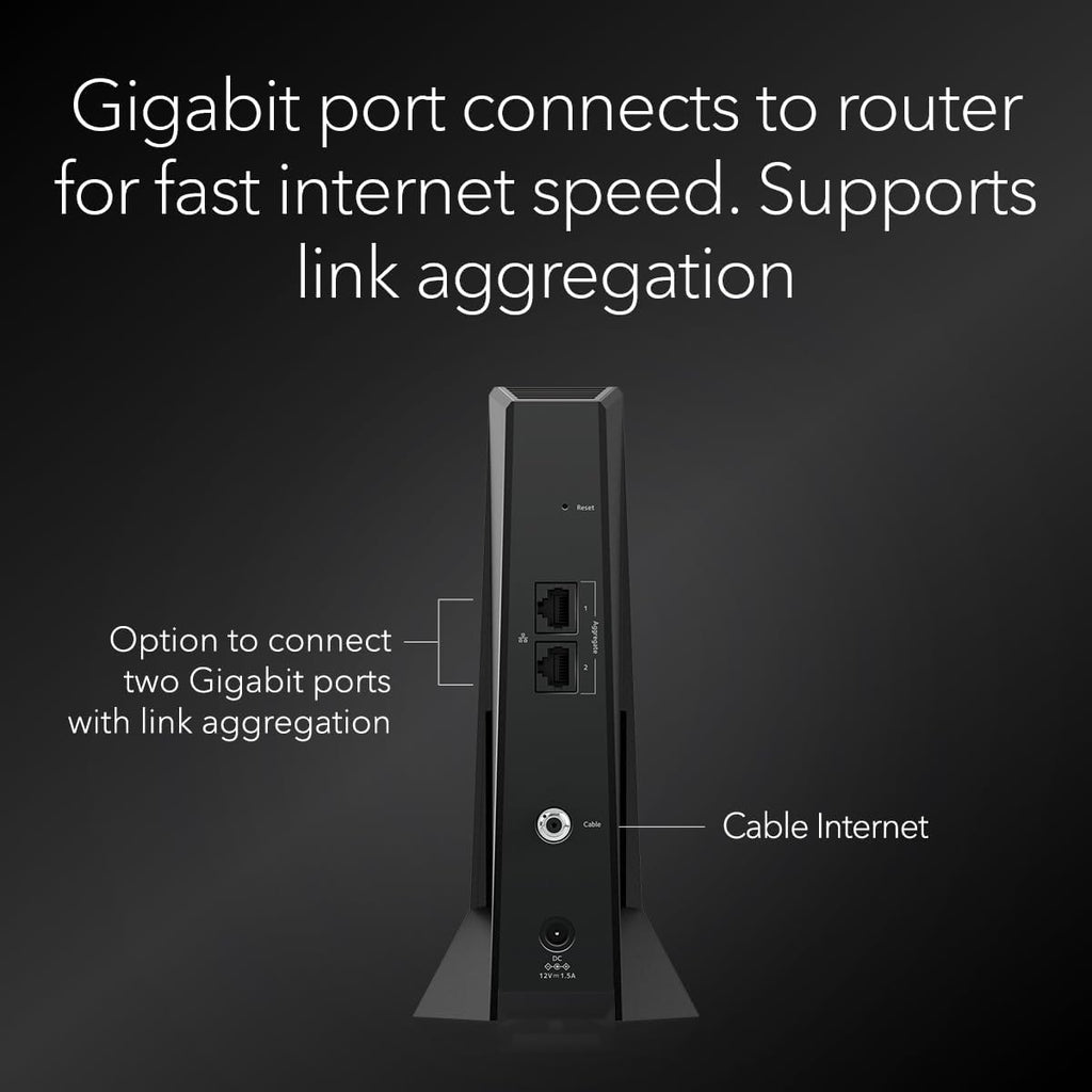 NETGEAR Nighthawk DOCSIS 3.1 Mid/high-Split Cable Modem (CM2500-1AZNAS) – Approved for Today's Faster Speeds - Works with All Cable Providers Incl. Xfinity  Spectrum  Cox - Plans up to 2Gbps