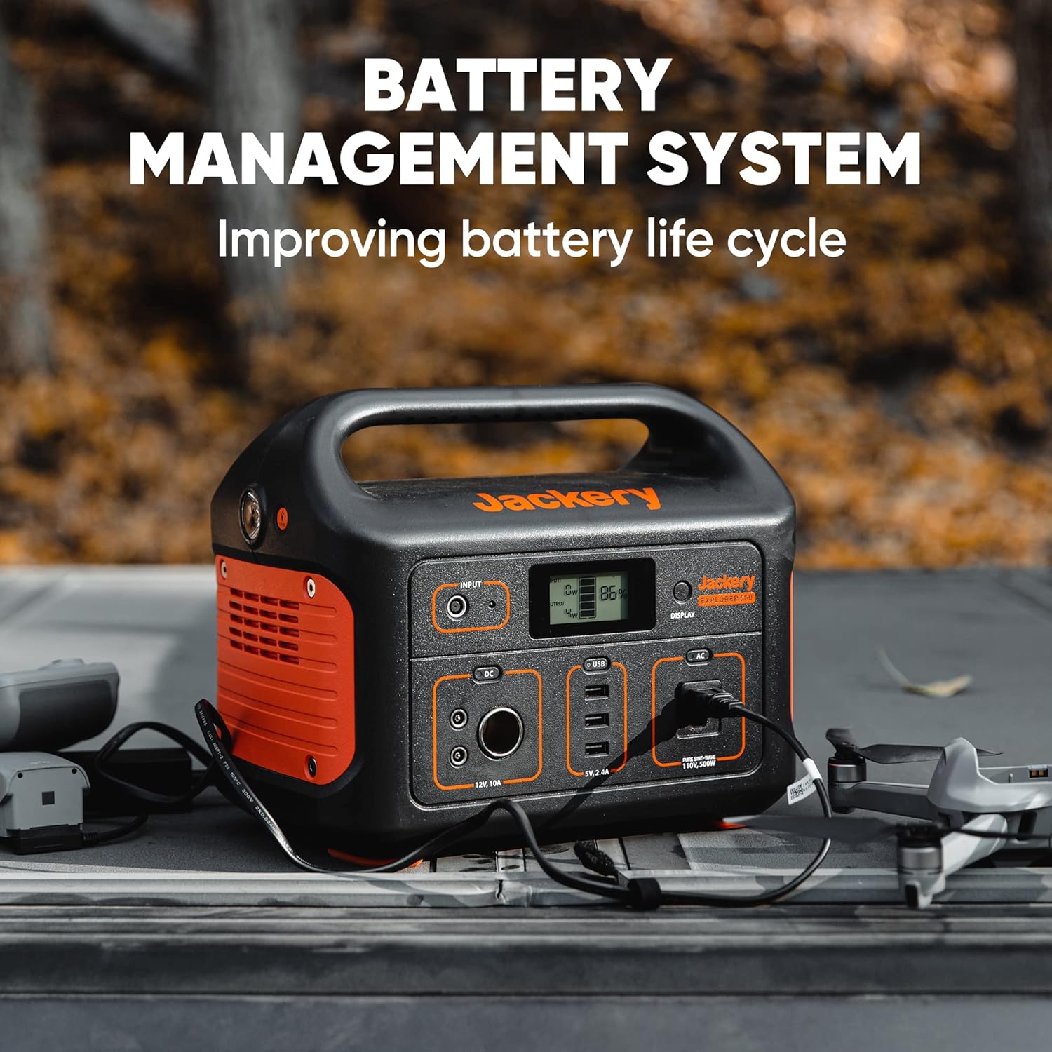 Jackery Portable Power Station Explorer 500  518Wh Outdoor Solar Generator Mobile Lithium Battery Pack with 110V/500W AC Outlet for Home Use  Emergency Backup Road Trip Camping (Solar Panel Optional)