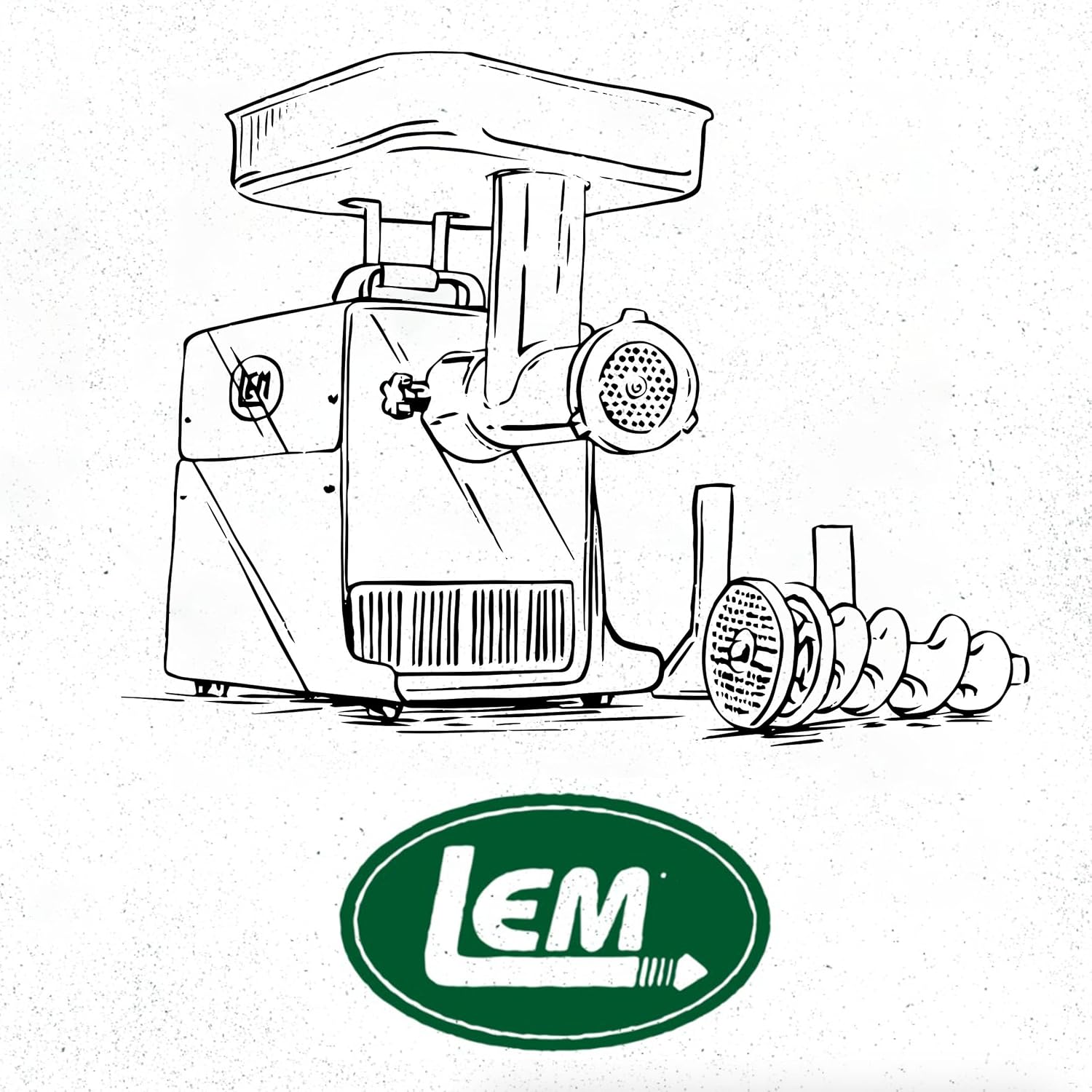 LEM Products MightyBite #8 Meat Grinder, 500 Watt Aluminum Electric Meat Grinder Machine, Ideal for Regular Use