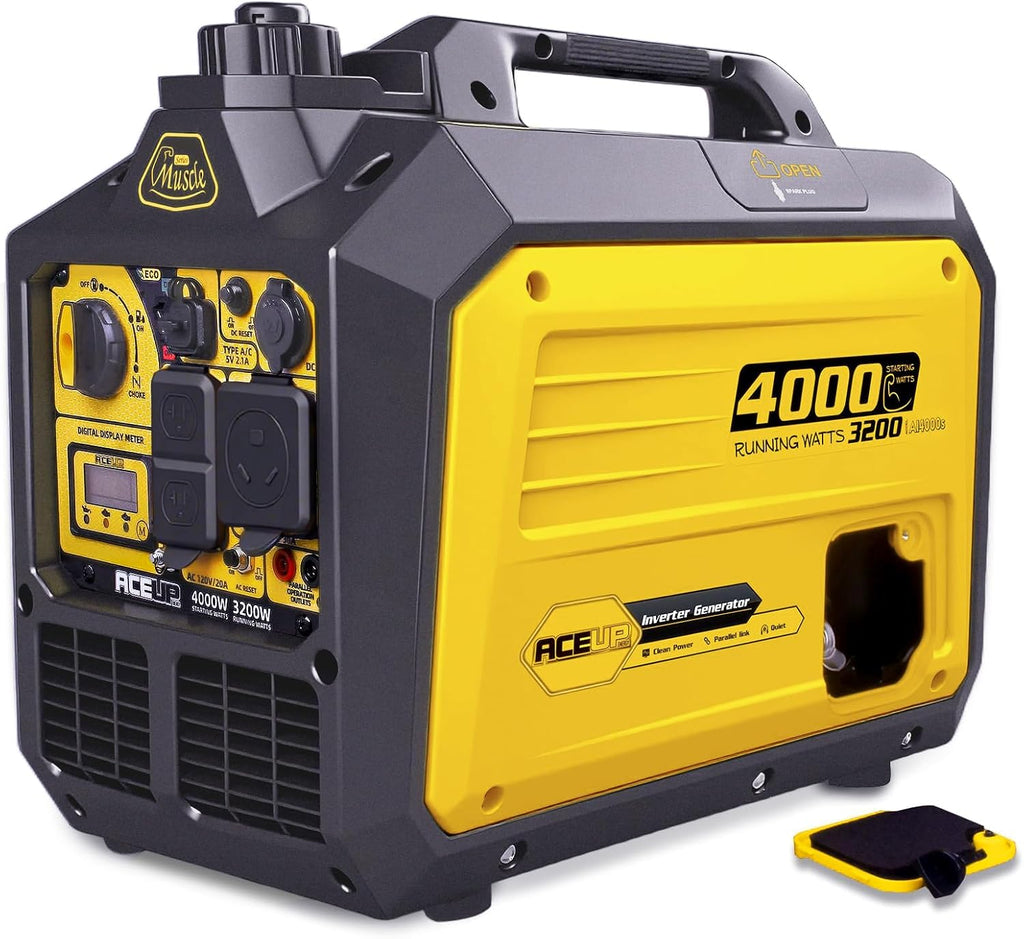 Aceup Energy 4000 Watt Inverter Generator Portable 149cc  Gas Powered Generator Quiet for Home  RV-Ready  EPA Compliant